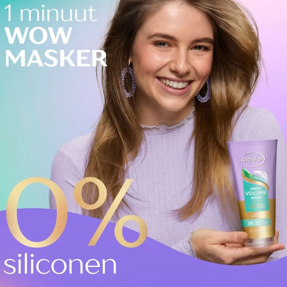 Andrélon Kokos Volume Boost 1 Minuut Wow Haarmasker