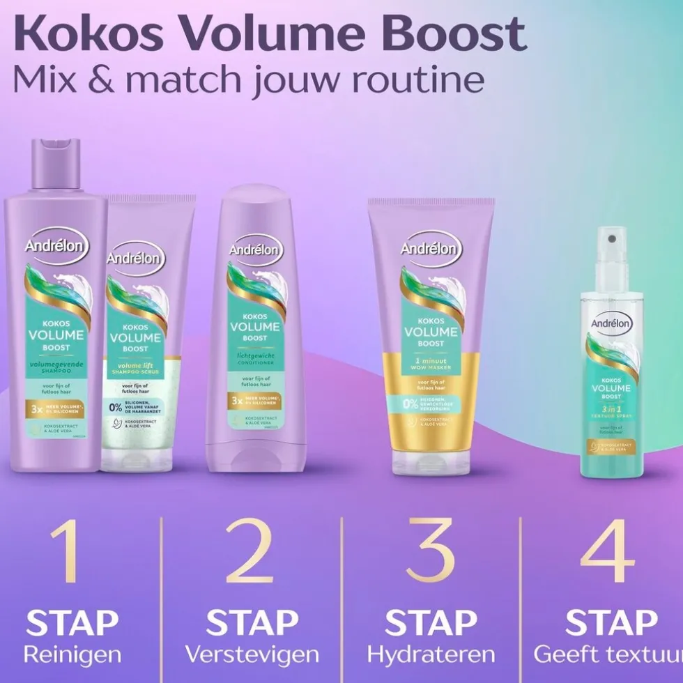 Andrélon Kokos Volume Boost Volumegevende Shampoo