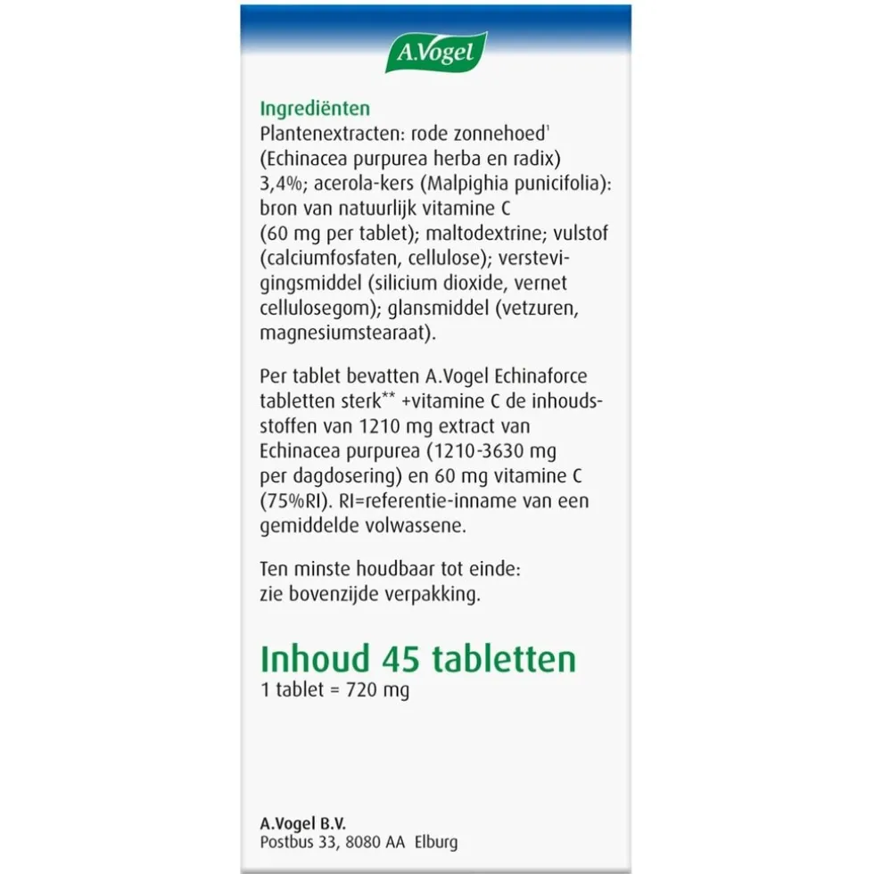 A.Vogel Echinaforce Sterk** + Vitamine C Tabletten