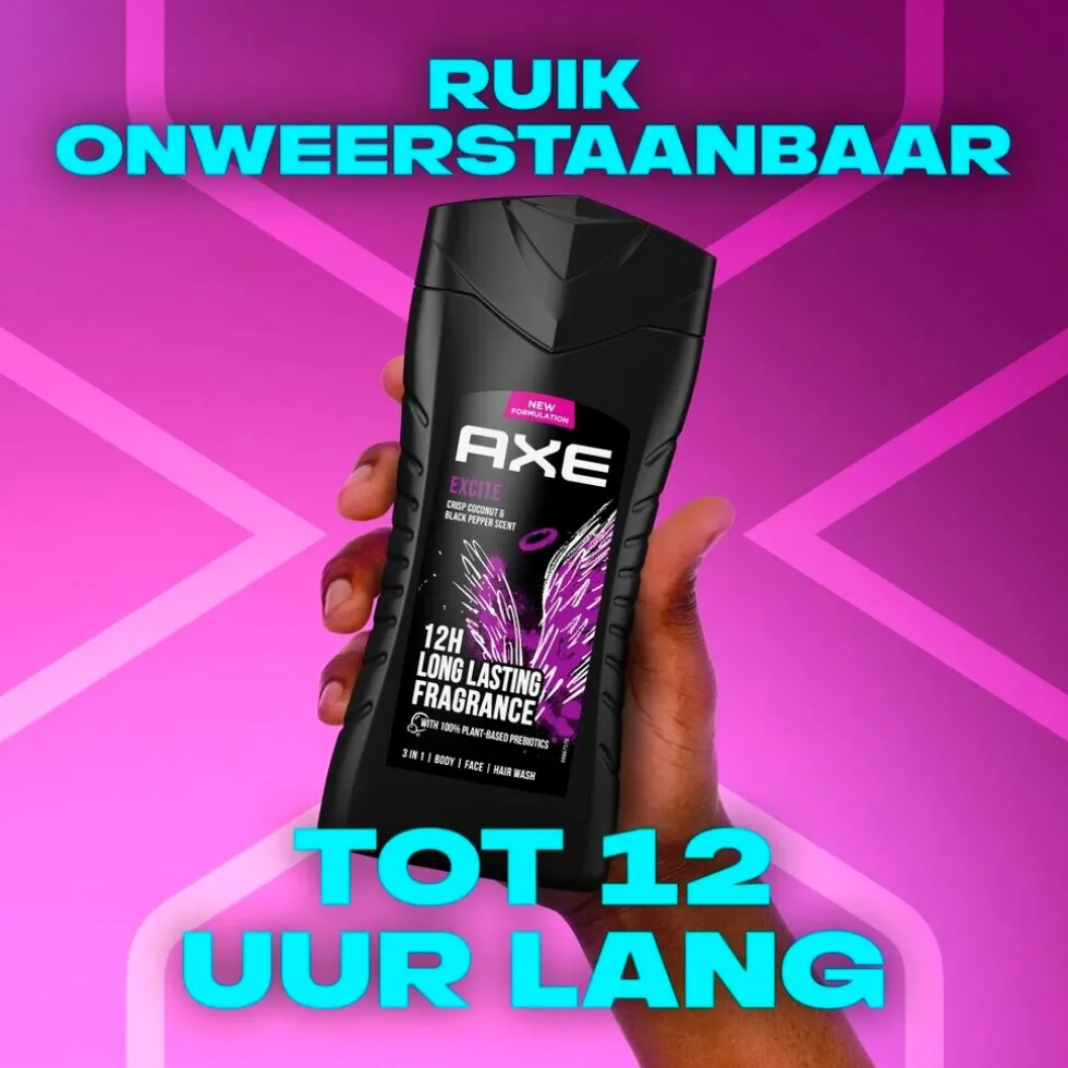 Axe Excite 3-In-1 Douchegel en Shampoo