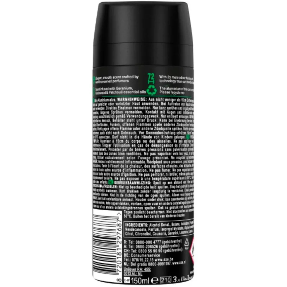 Axe Fine Fragrance Emerald Geranium Deodorant & Bodyspray