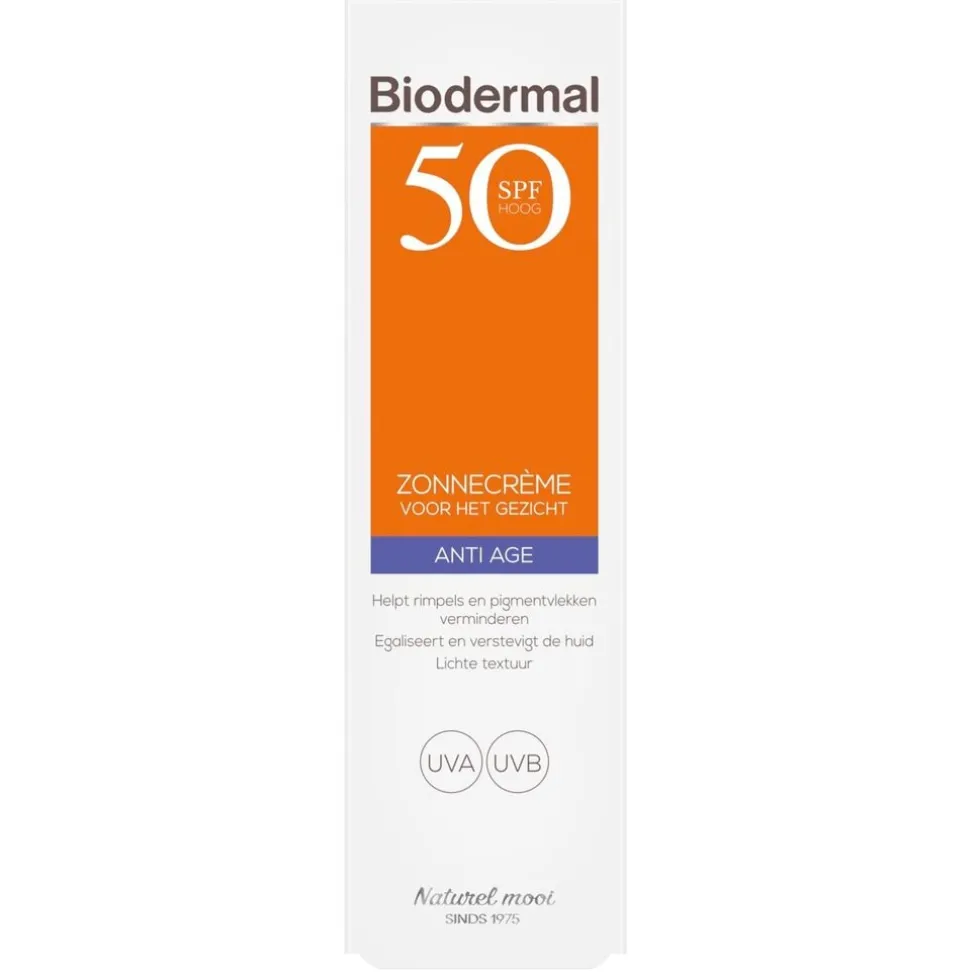 Biodermal Anti Age SPF50+ Zonnecrème voor het Gezicht