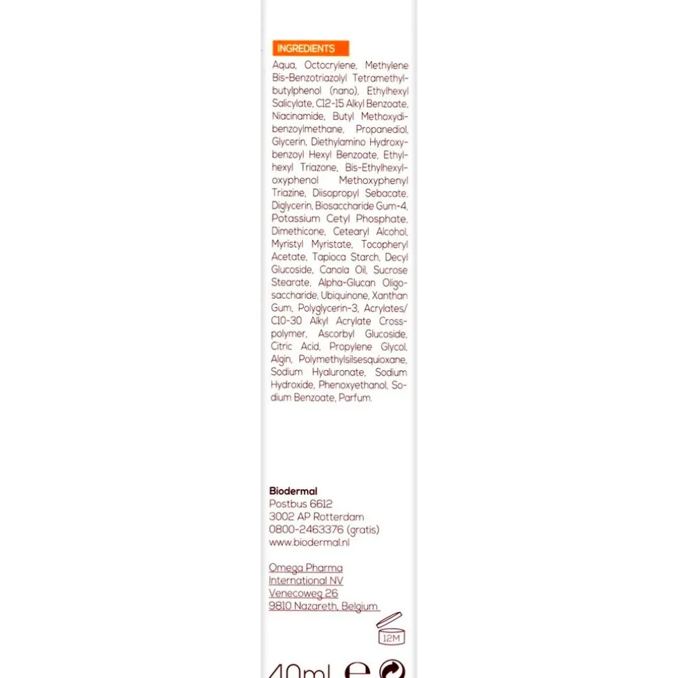 Biodermal Anti Age SPF50+ Zonnecrème voor het Gezicht