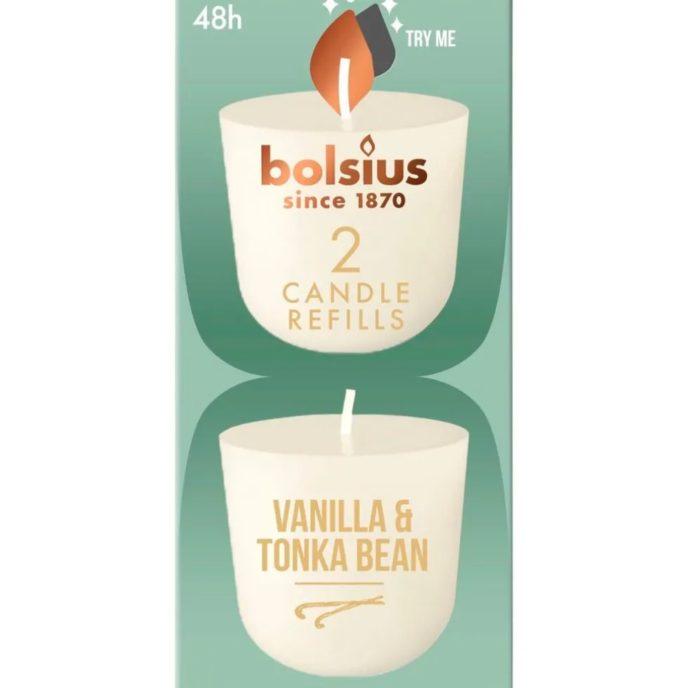 Bolsius Vanille & Tonkaboon Geurkaars Navulling