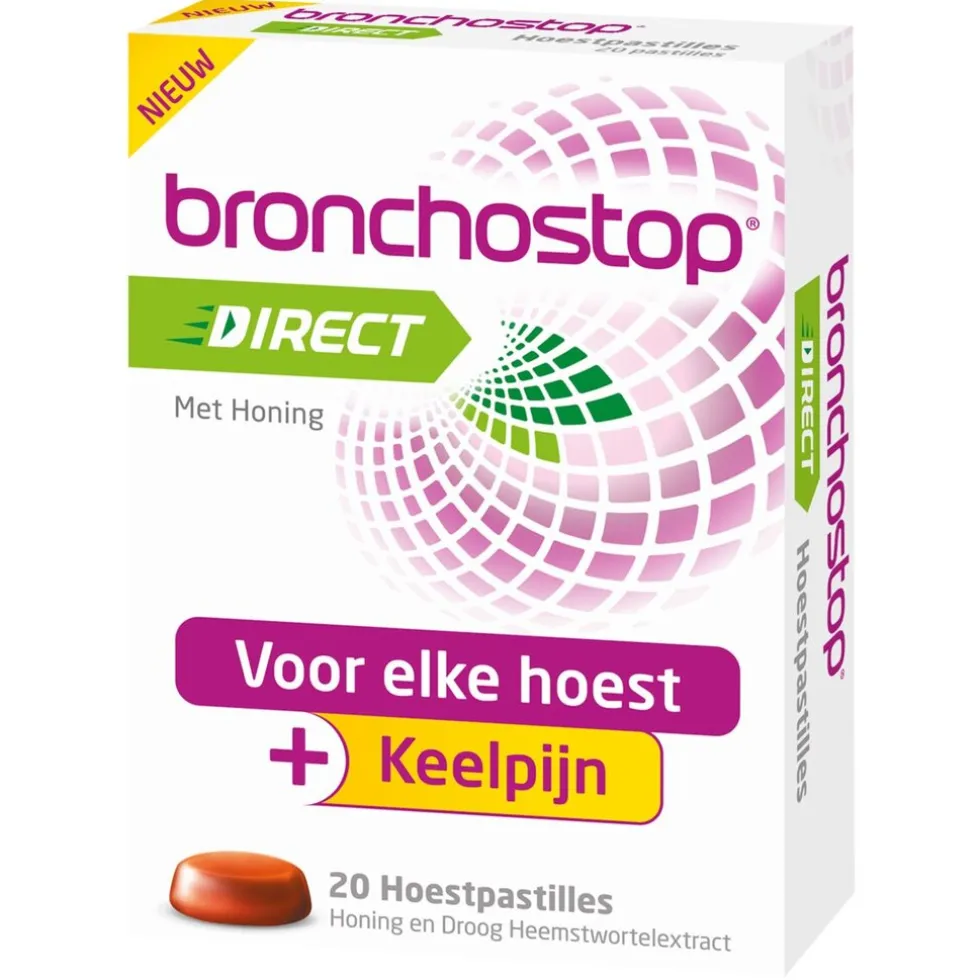 Bronchostop Direct Hoestpastilles met Honing