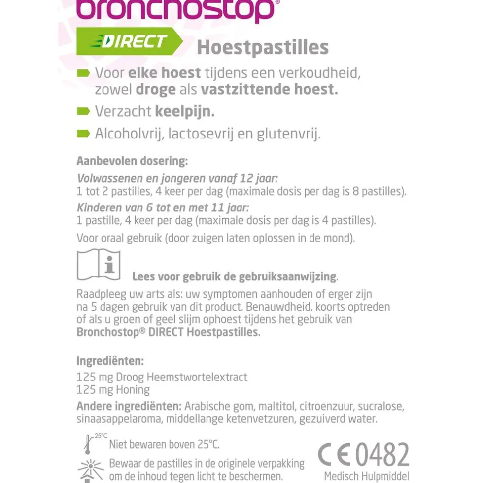 Bronchostop Direct Hoestpastilles met Honing