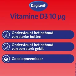 Dagravit Vitamine D3 10ug Parels