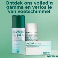 Daktarin Miconazolnitraat 20mg/g Strooipoeder bij Schimmelinfecties