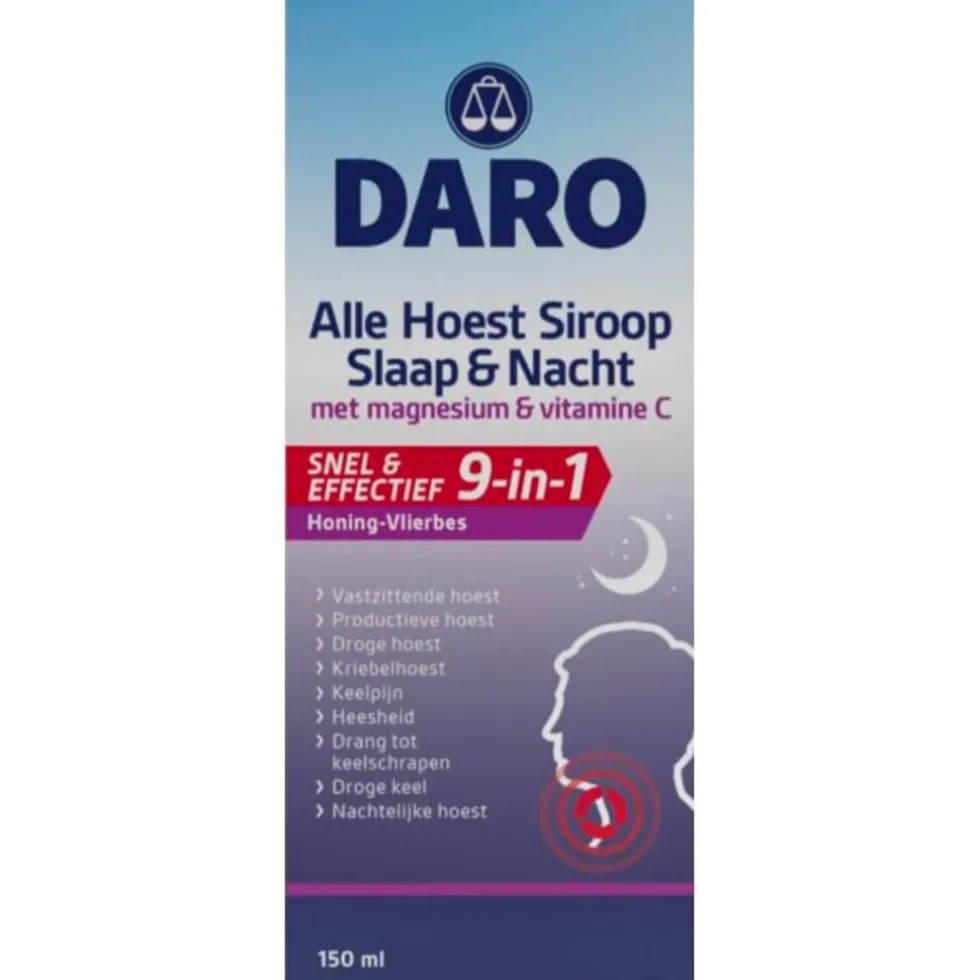 Daro Alle Hoest Siroop Slaap & Nacht Hoestsiroop