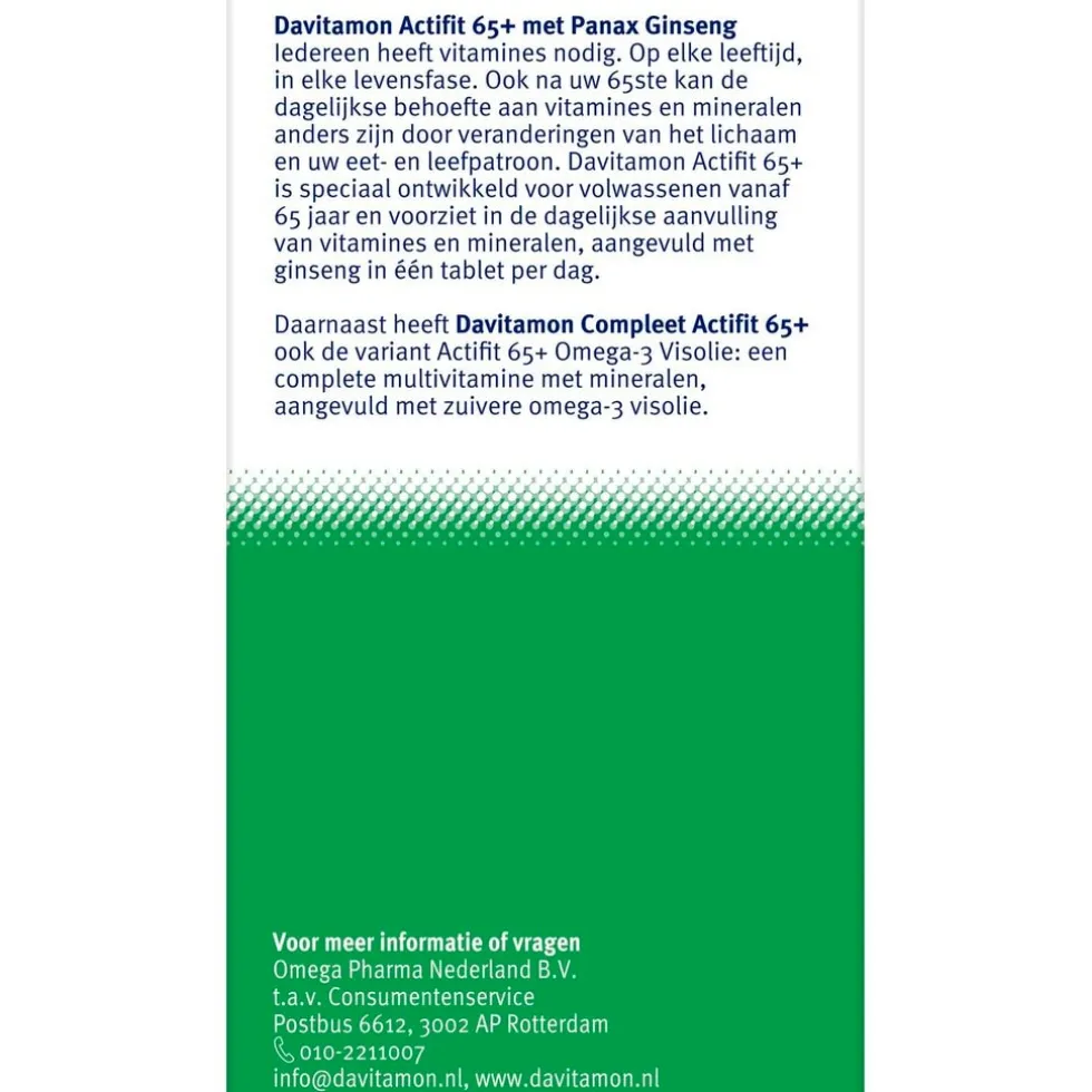 Davitamon Actifit 65+ Tabletten