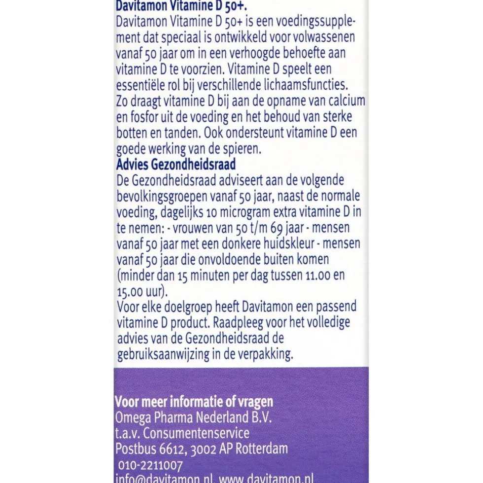 Davitamon Vitamine D 50+ Smelttabletten