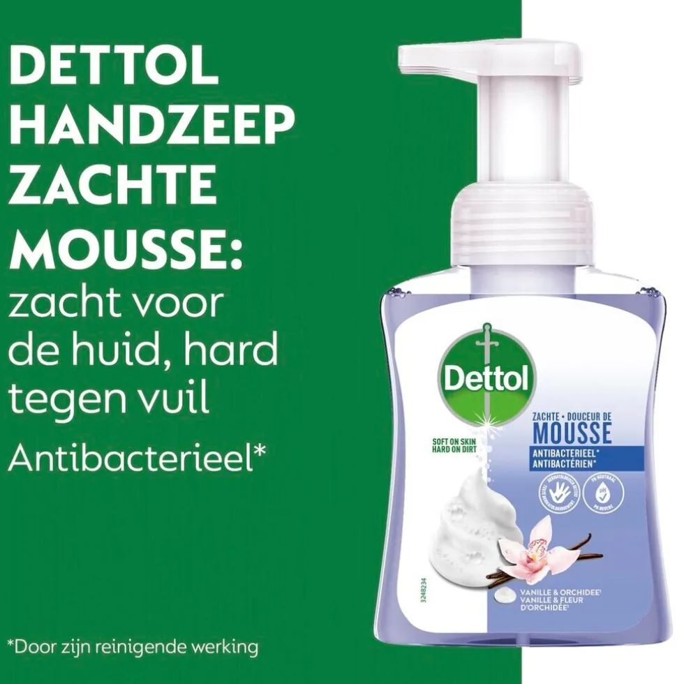 Dettol Orchidee & Vanille Zachte Mousse Antibacteriële Handzeep