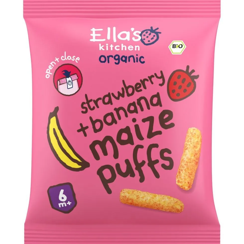 Ella's Kitchen 6+M Strawberry + Banana Maize Puffs