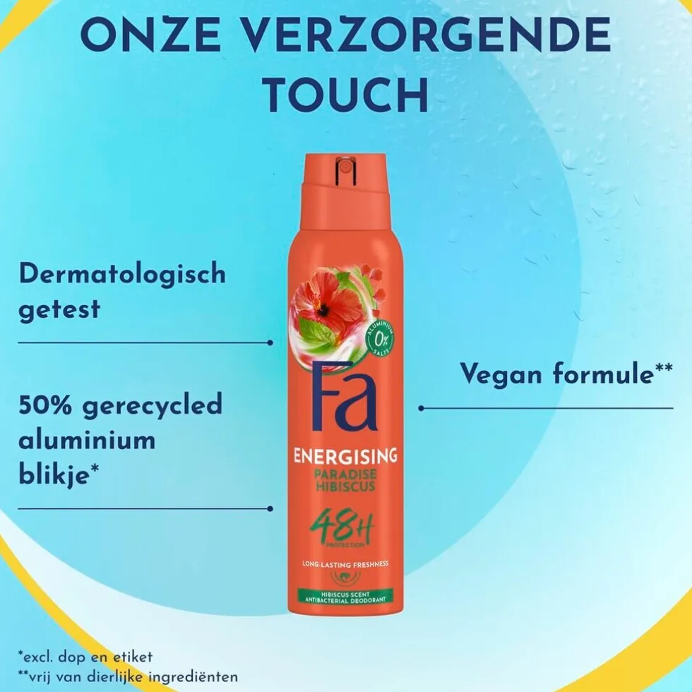 Fa Energising Paradise Hibiscus Deodorant Spray