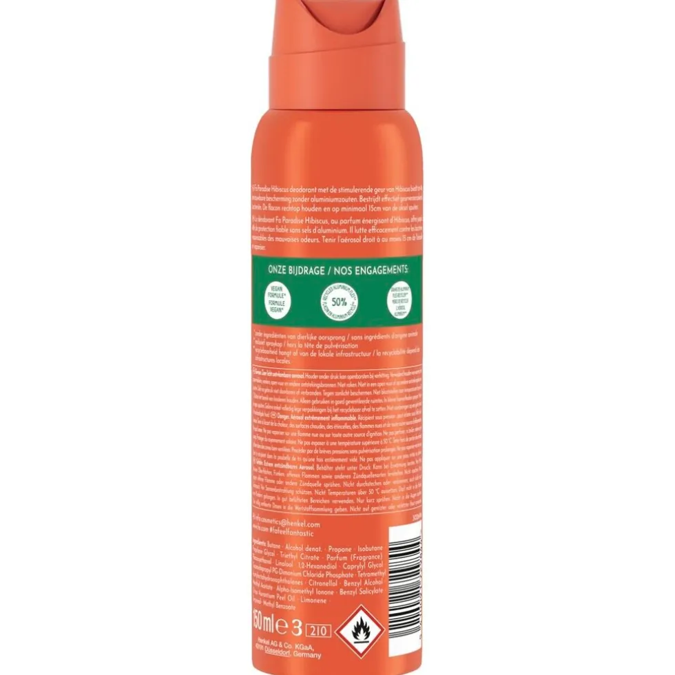 Fa Energising Paradise Hibiscus Deodorant Spray