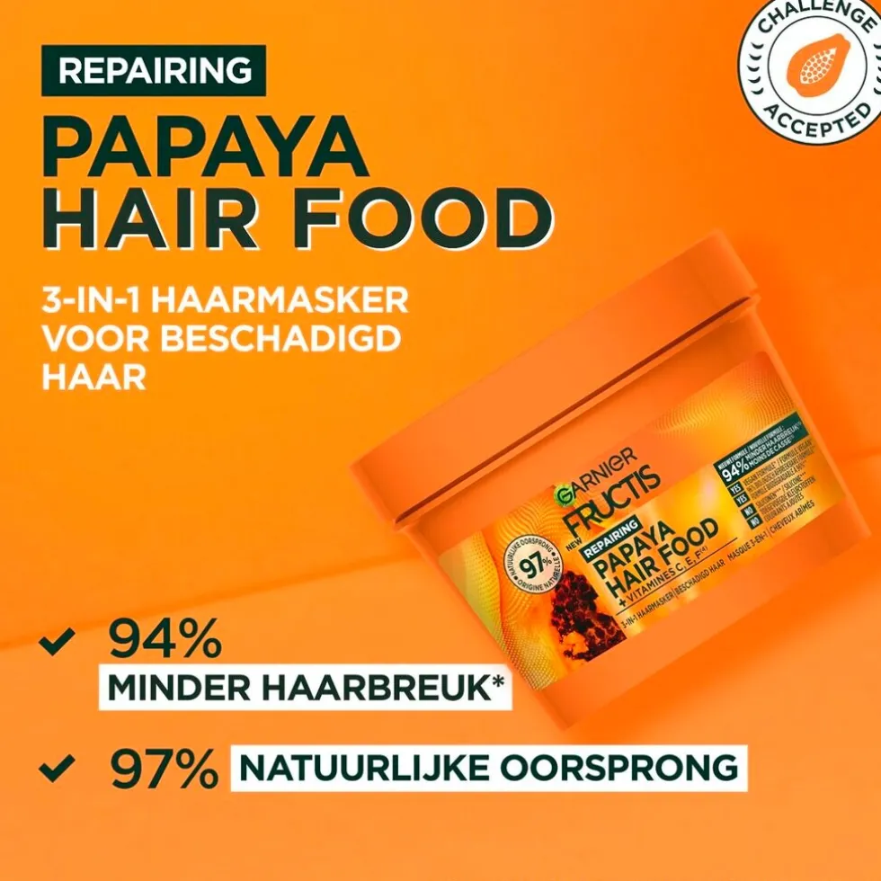 Garnier Fructis Color Repairing Papaya Hair Food 3-in-1 Haarmasker
