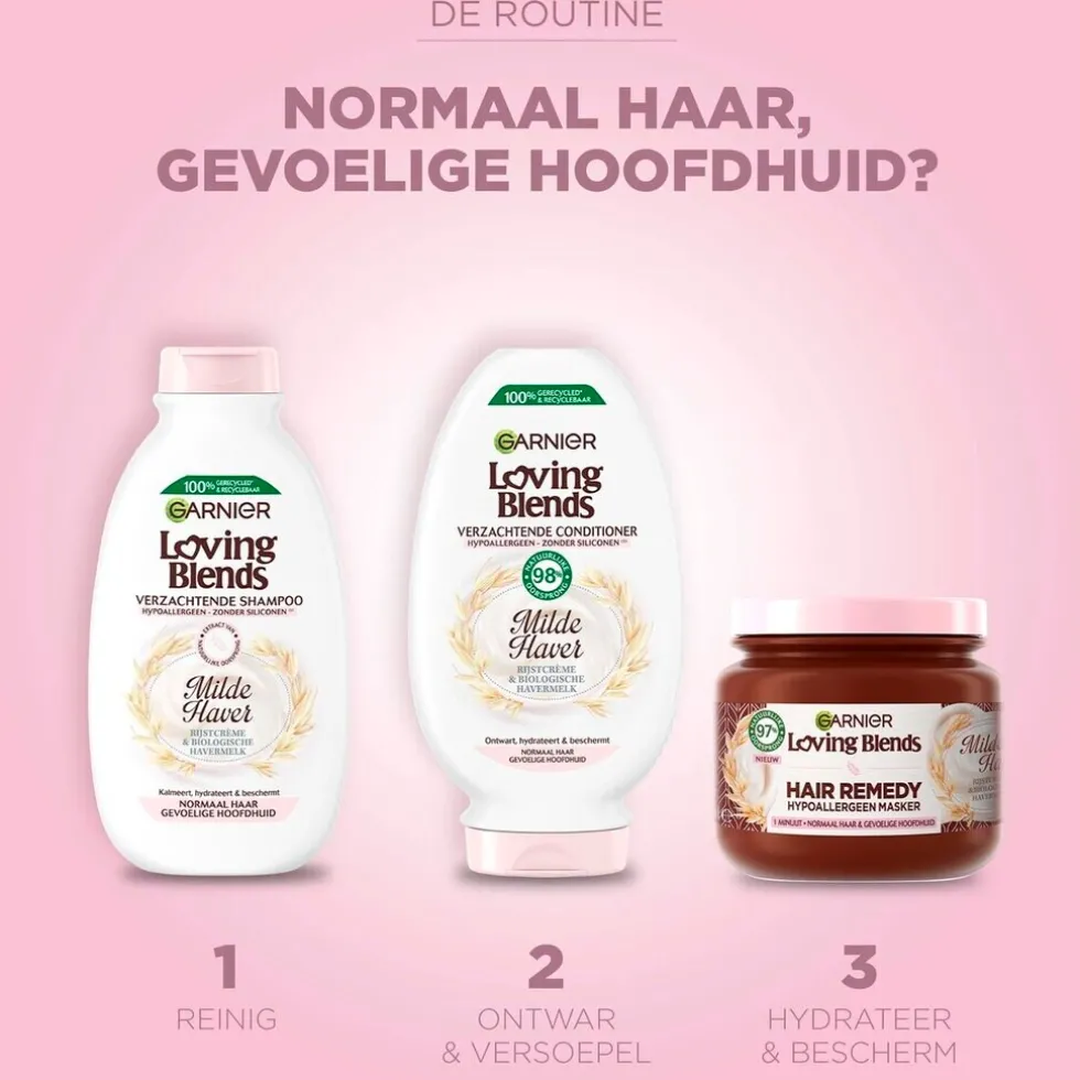 Garnier Loving Blends Milde Haver Shampoo