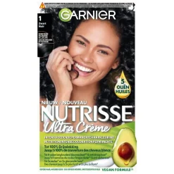 Garnier NutrisseUltra Crème 1 Zwart Permanente Haarkleuring