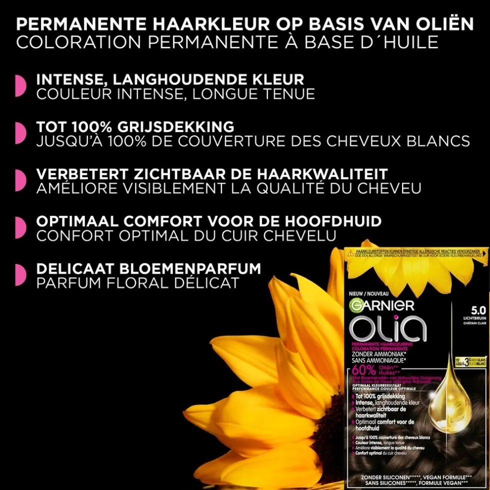 Garnier Olia 3 Donkerbruin Permanente Haarkleuring