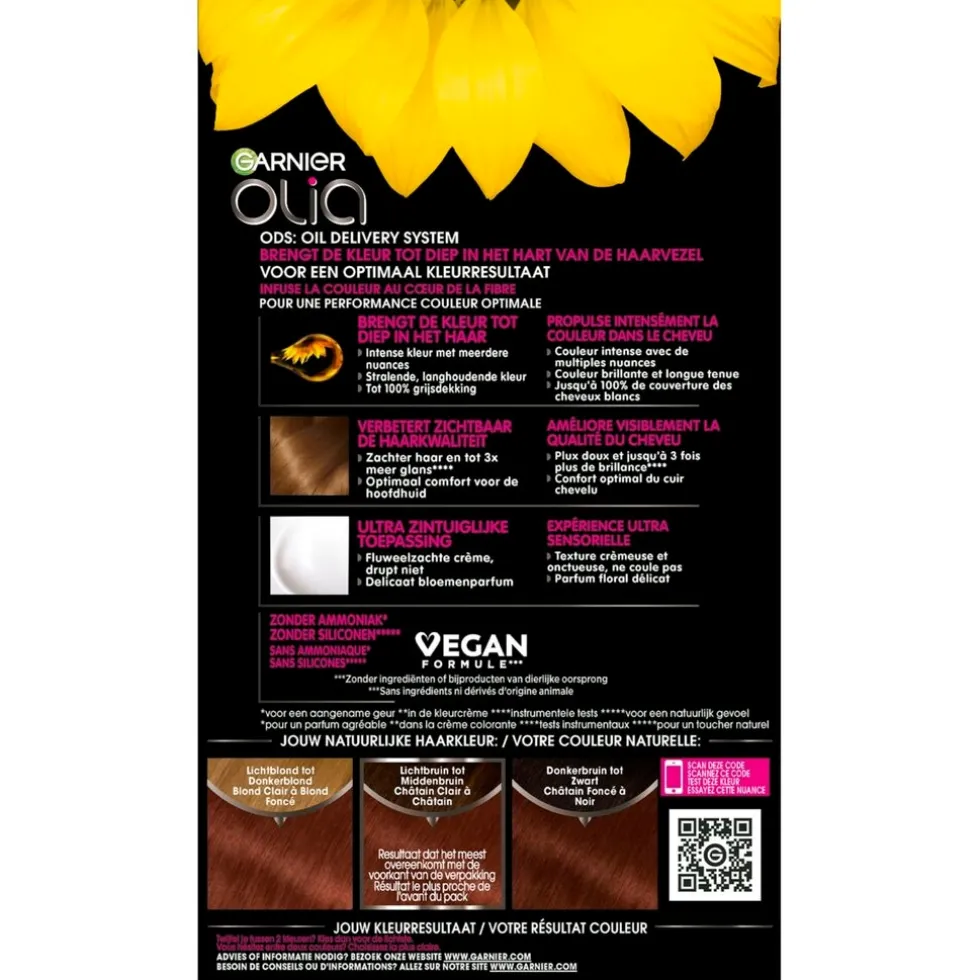 Garnier Olia 5.5 Mahonie Lichtbruin Permanente Haarkleuring