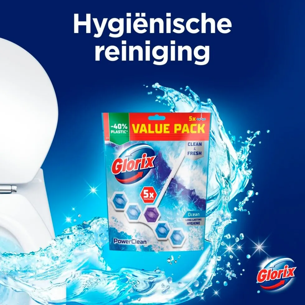 Glorix Power 5 Ocean Toiletblokken
