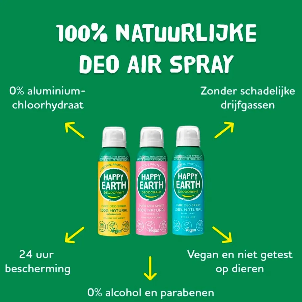Happy Earth 100% Natural Air Jasmine Ho Wood Deospray