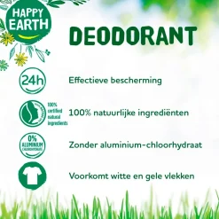 Happy Earth 100% Natural Geurloze Deodorant Spray
