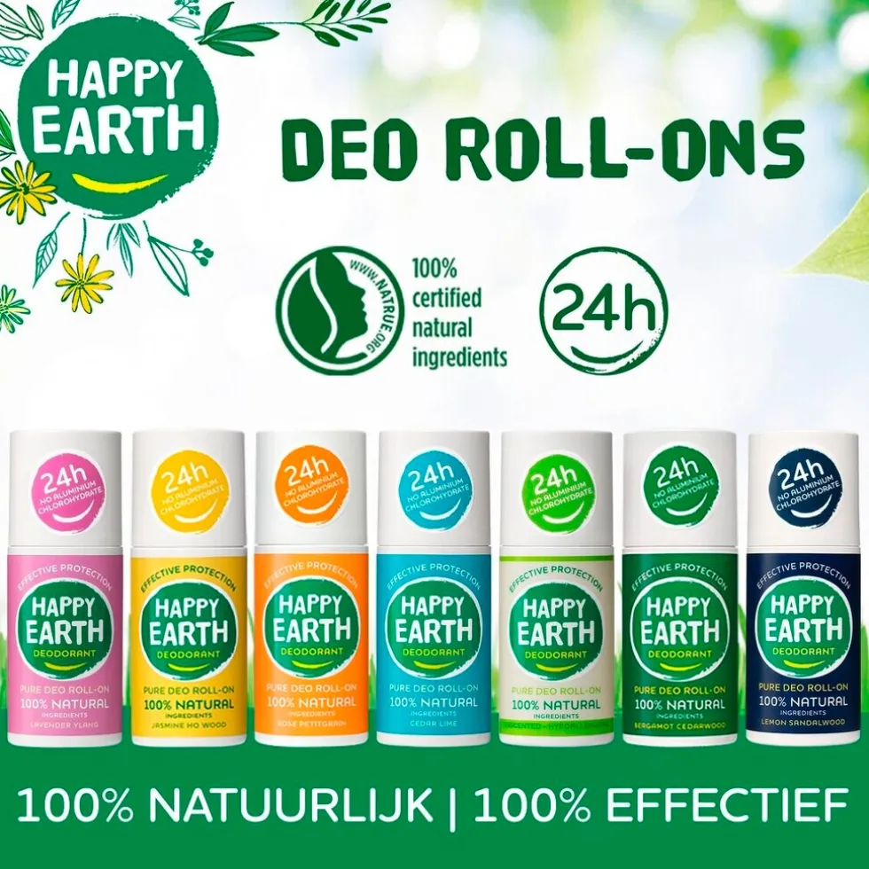 Happy Earth 100% Natural Lavender Ylang Deodorant Roller