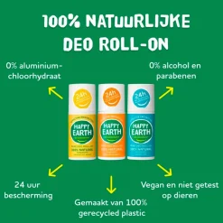 Happy Earth Bergamot Cedarwood Deodorant Roller