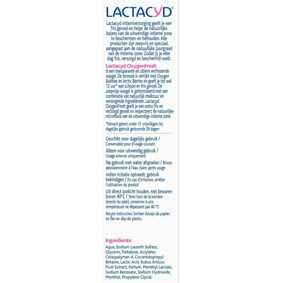 Lactacyd Oxygen Fresh Wasgel