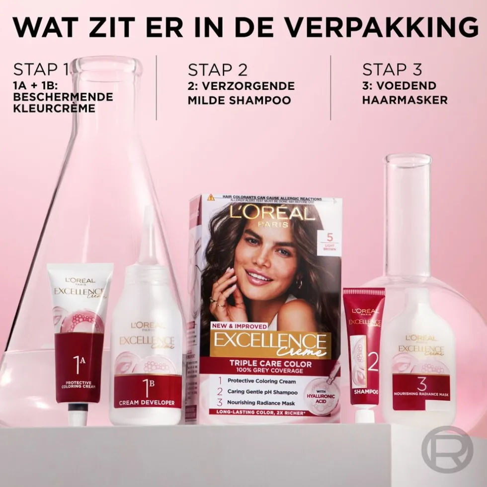 L'Oréal Paris Excellence Crème 7 Middenblond Permanente Haarverf