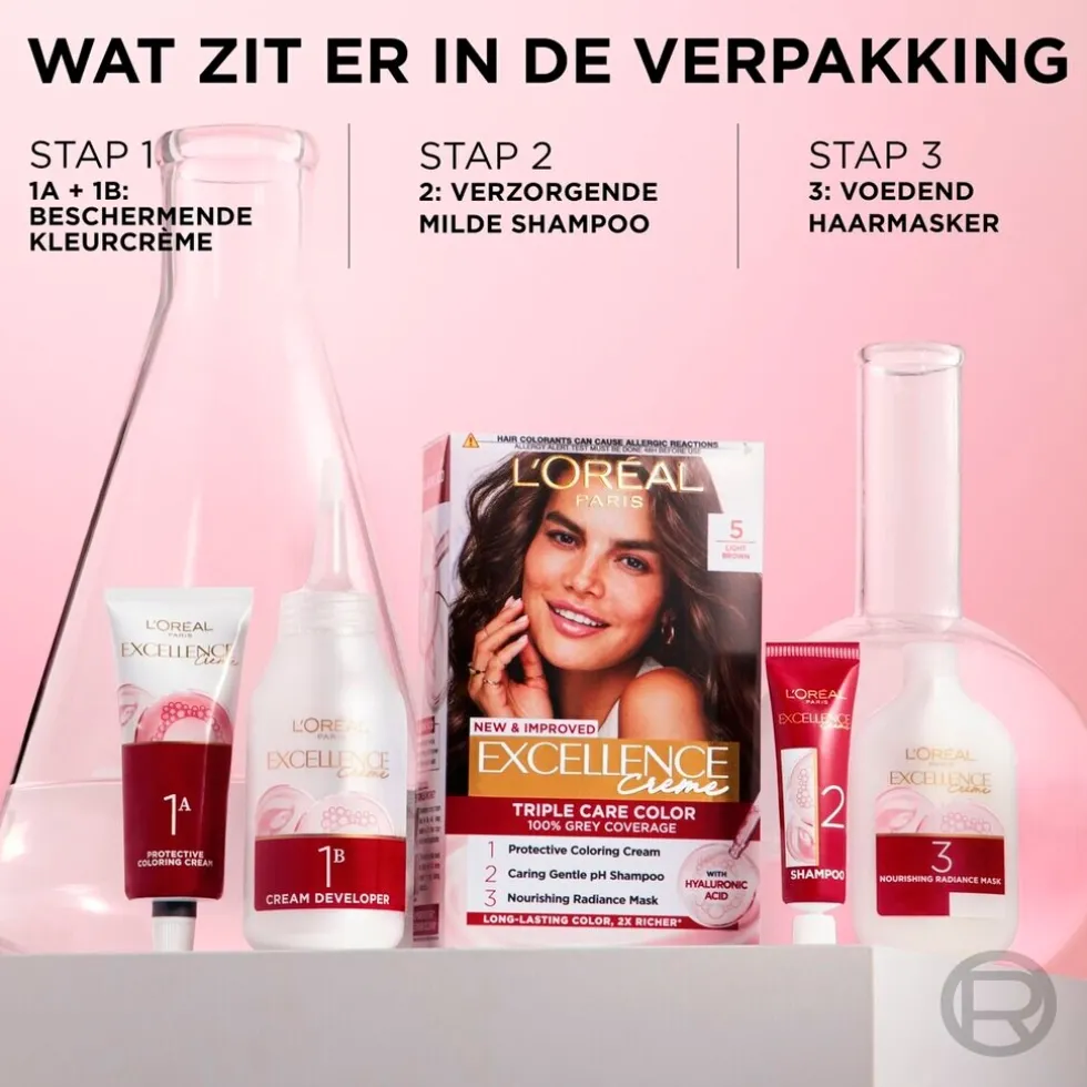 L'Oréal Paris Excellence Crème 4 Middenbruin Permanente Haarverf