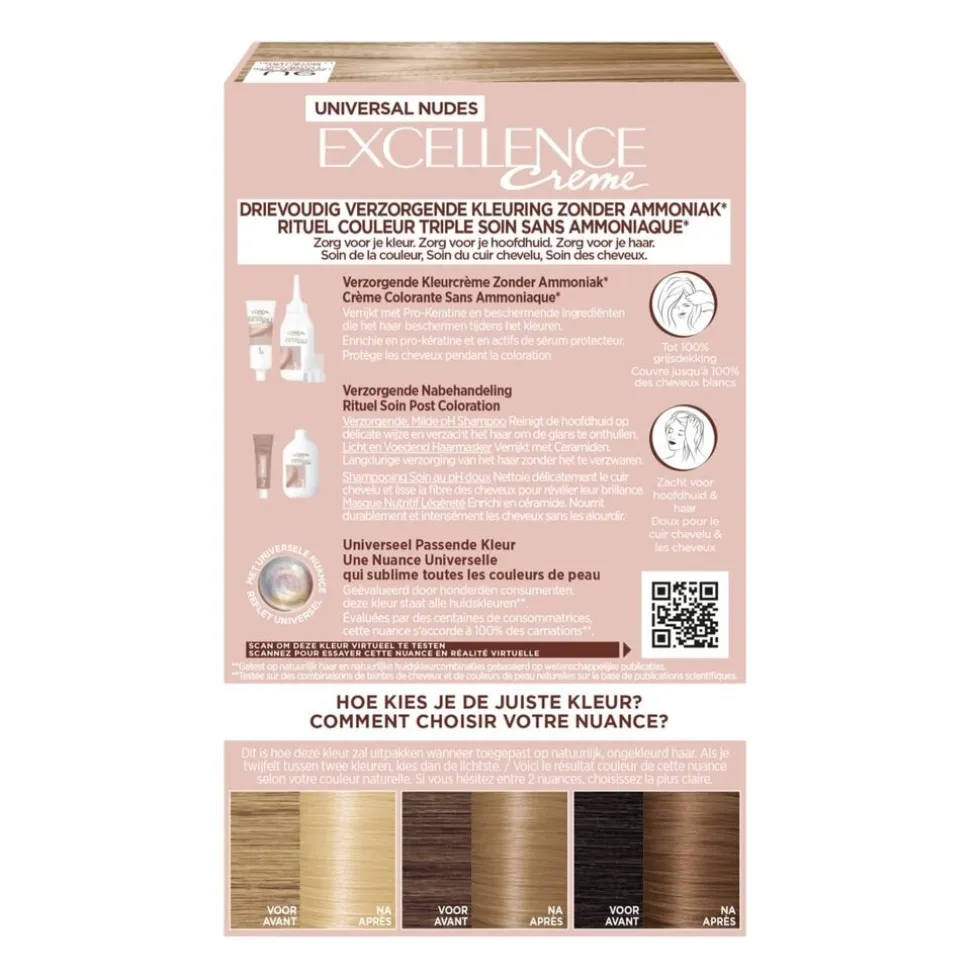 L'Oréal Paris Excellence Universal 9U Nudes Zeer Lichtblond Permanente Haarverf