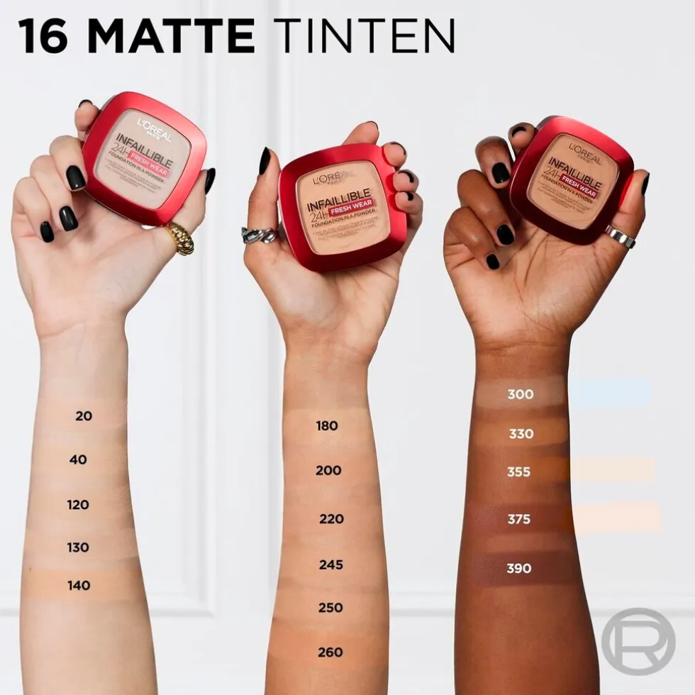 L'Oréal Paris Infaillible 24H Fresh Wear 180 Rose Sand Foundation in a Powder