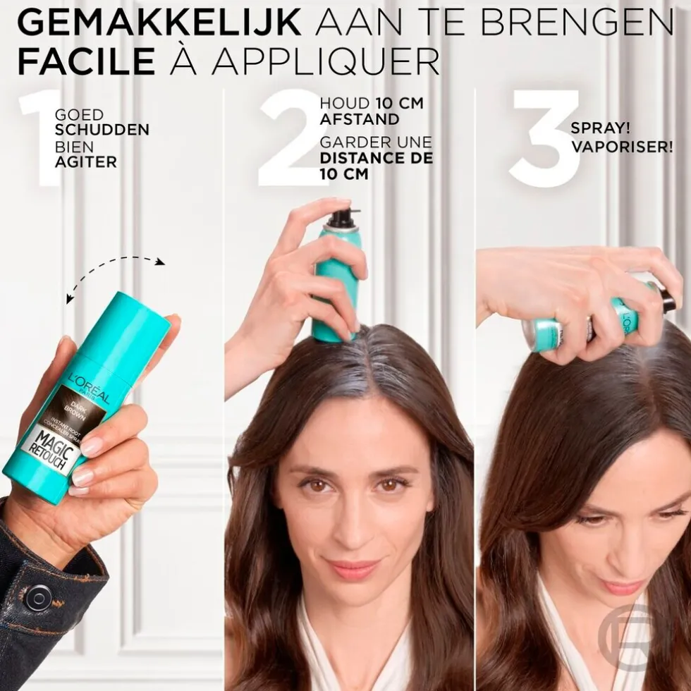 L'Oréal Paris Magic Retouch Goud Middenbruin Camouflerende Uitgroeispray