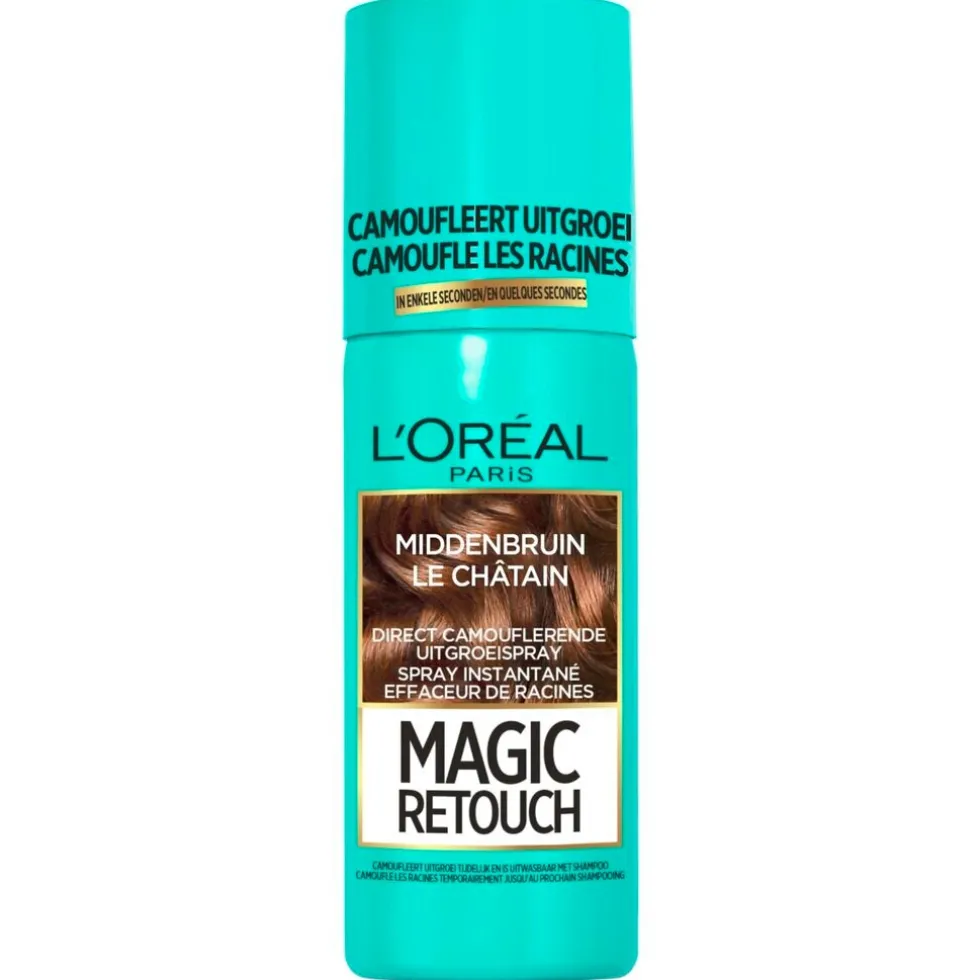 L'Oréal Paris Magic Retouch Middenbruin Camouflerende Uitgroeispray