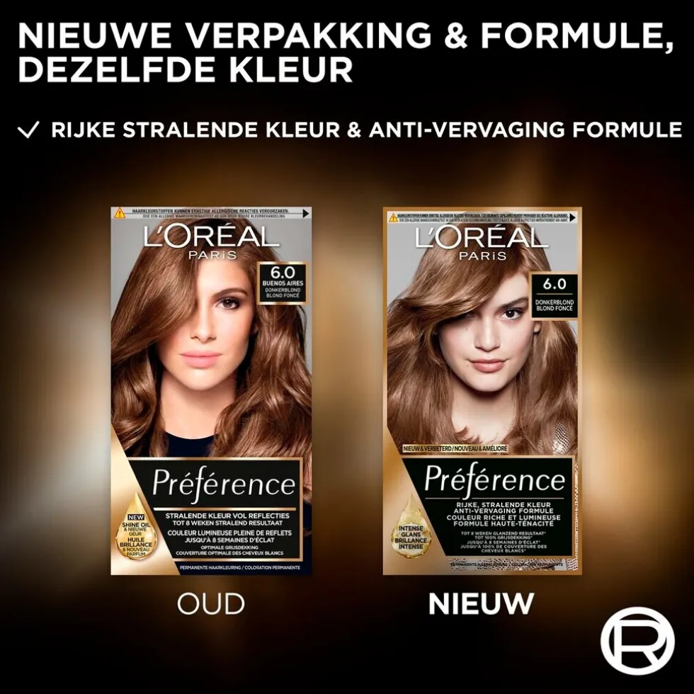 L'Oréal Paris Préférence 6 Donkerblond Permanente Haarkleuring
