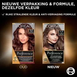 L'Oréal Paris Préférence 6.21 Koel Donkerblond Permanente Haarkleuring