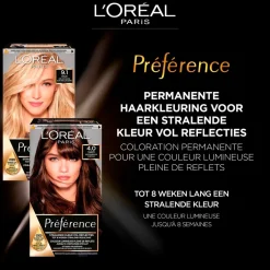 L'Oréal Paris Préférence 5.21 Koel Lichtbruin Permanente Haarkleuring
