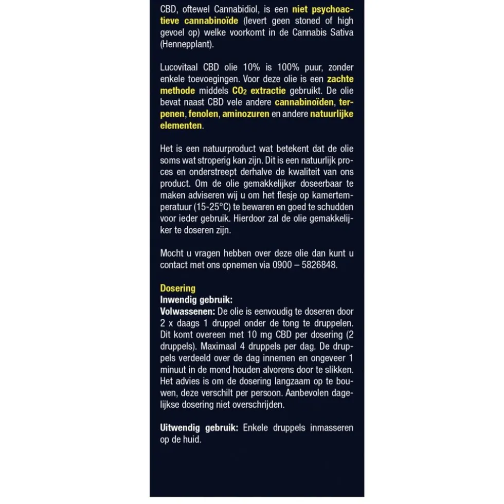 Lucovitaal CBD 10% CBD Olie