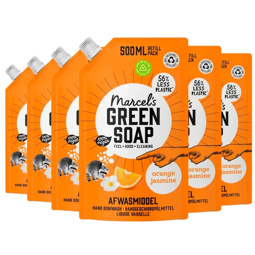 Marcel's Green Soap Orange & Jasmine Afwasmiddel Navulling
