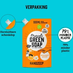 Marcel's Green Soap Sinaasappel & Jasmijn Handzeep Navulling