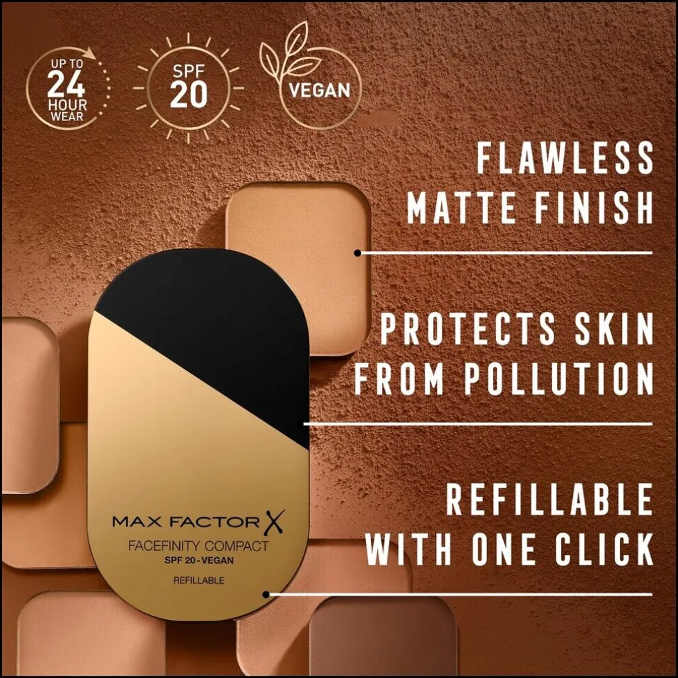 Max Factor Facefinity 008 Toffee Compact Foundation