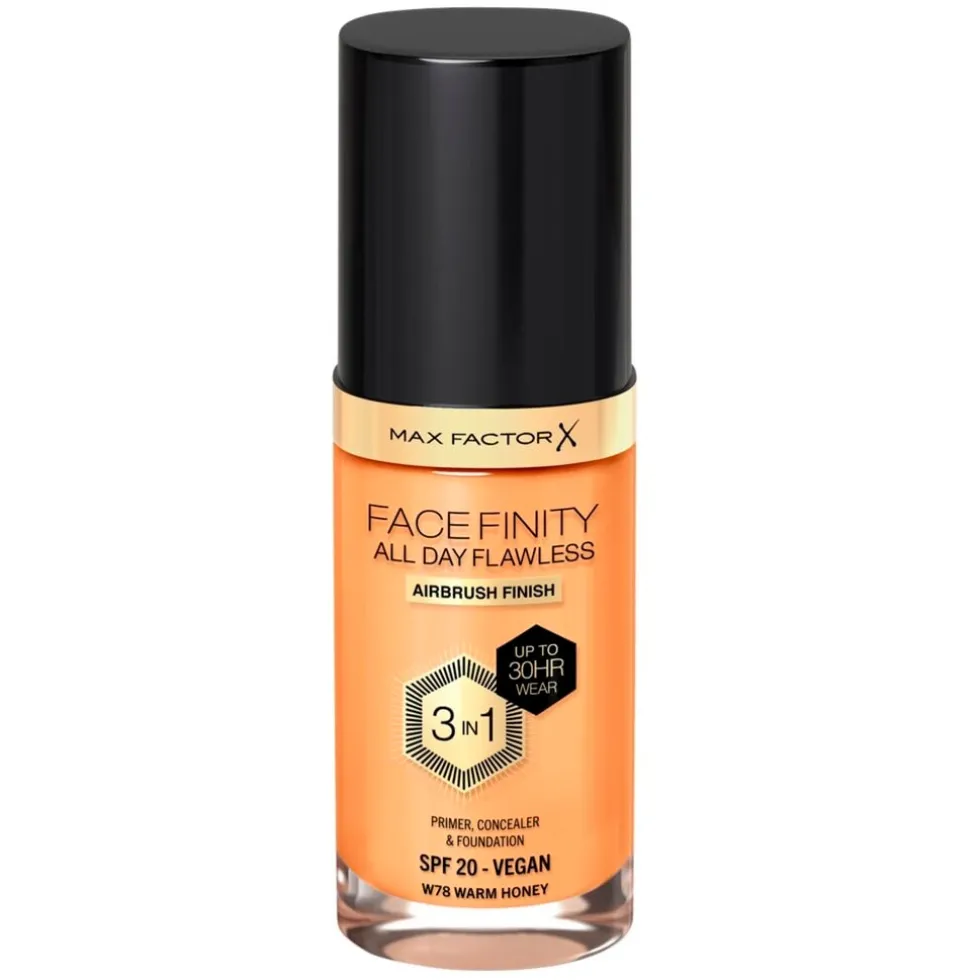 Max Factor Facefinity All Day Flawless W78 Warm Honey Foundation