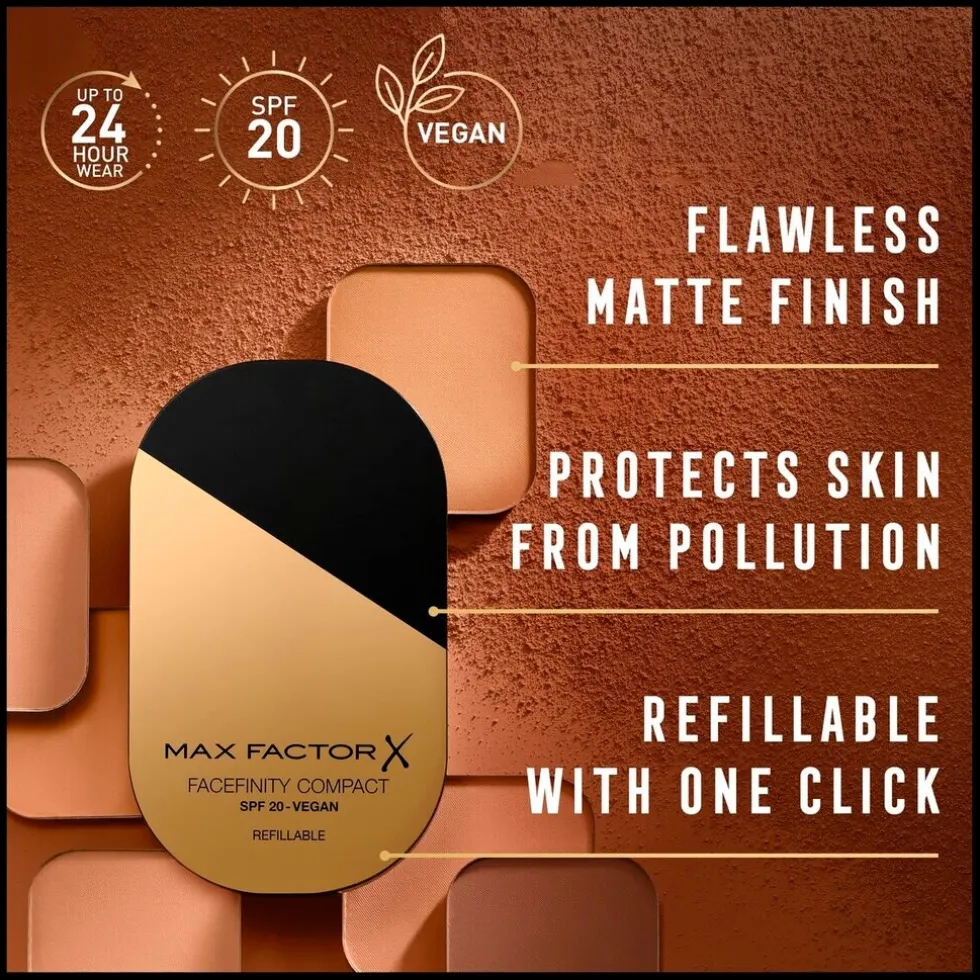 Max Factor Facefinity Compact 008 Toffee Refill Foundation