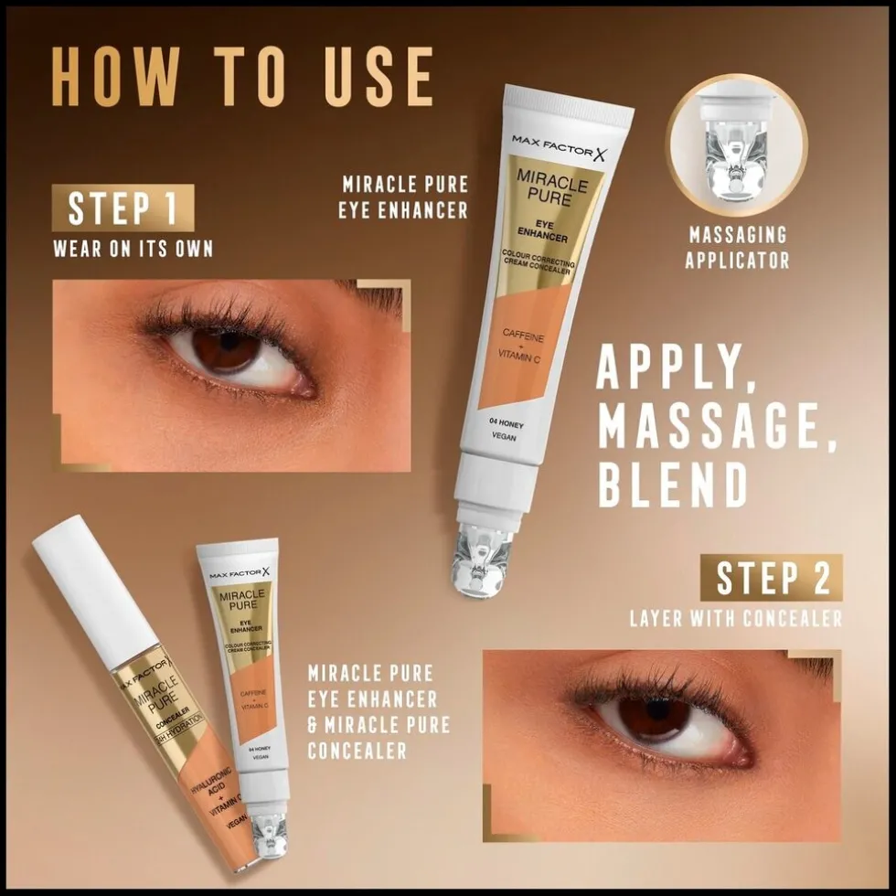 Max Factor Miracle Pure Eye Enhancer 02 Buff Cream Concealer