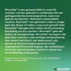 Nicorette Menthol Mint 2mg Suikervrije Kauwgom