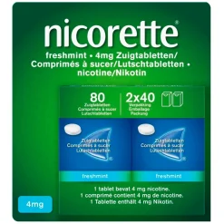 Nicorette Nicotine Freshmint 4mg Suikervrije Zuigtabletten