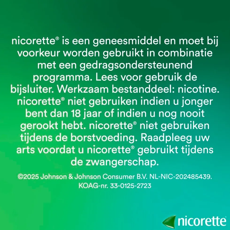 Nicorette Nicotine Freshmint 4mg Suikervrije Zuigtabletten