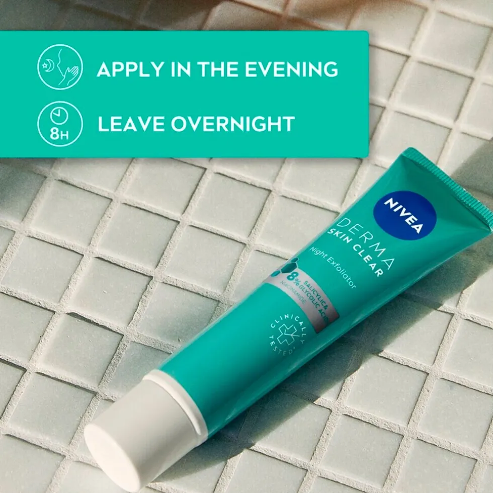 NIVEA Derma Skin Clear Dagelijks Verzorgende Nachtexfoliant